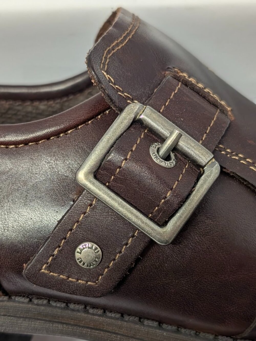 Eastland Open Road Leather Slip-On Dress Shoes in Dark Brown - Picture 5 of 13